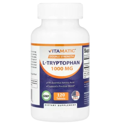L-Triptofano 1000mg, 120 Comprimidos, Vitamatic