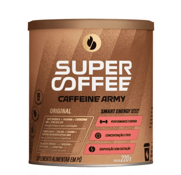 SuperCoffe 3.0 Energia, Foco e Concentração, 220g, Sabores, Caffeine Army