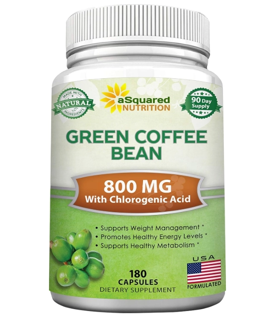 Green Coffee Bean 800mg, 180 Capsulas, aSquared Nutrition