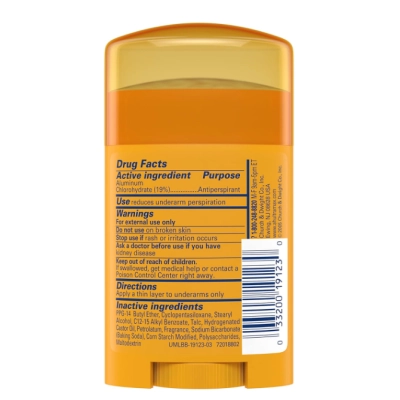 Desodorante Antitranspirante Sólido, Ultra Max, 28g Powder Fresh, Arm & Hammer