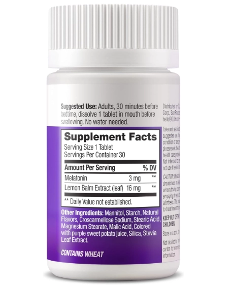 Melatonina 3mg, 30 Comprimidos Fast Dissolve, Sabor Morango, OLLY