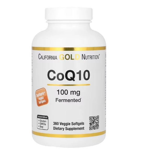 Coenzima CoQ10 100mg, Ubiquinona USP, 360 Cápsulas, California Gold Nutrition