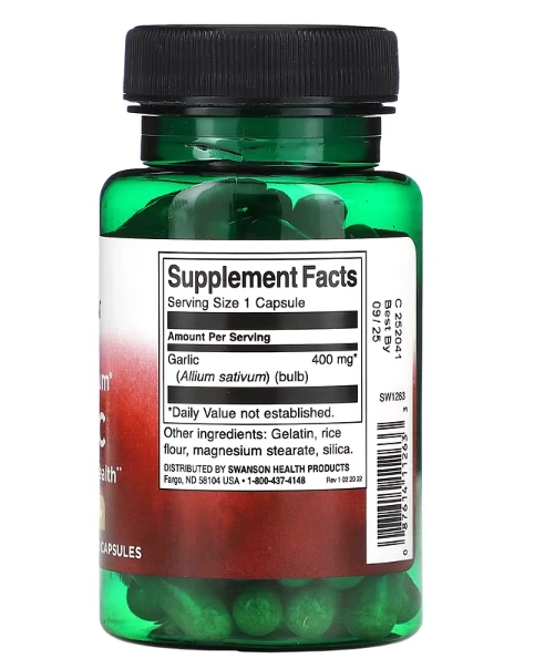 Spectrum Garlic, Espectro Completo de Alho, 400mg, 60 Cápsulas, Swanson