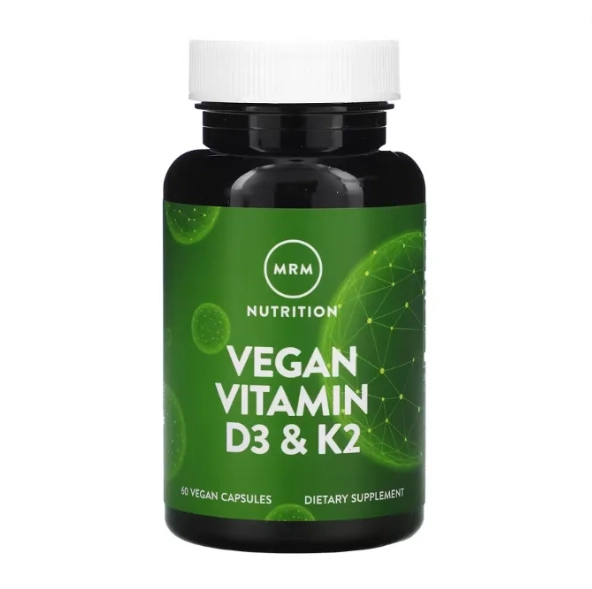 Vitaminas D3 2.500UI e K2 80mcg, Veganas, 60 Cápsulas, MRM