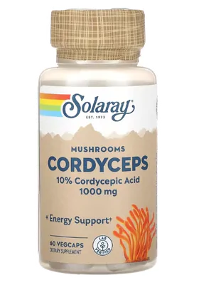 Cordyceps, 1000mg, 60 VegCaps, Solaray