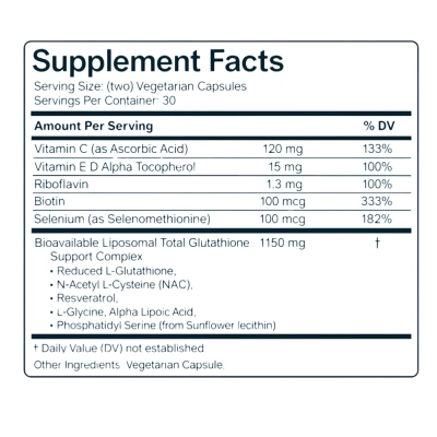 Liposomal Glutathione, 60 Cápsulas, Gloplus+