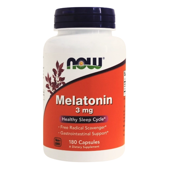 Melatonina 3mg, 180 Cápsulas, Now