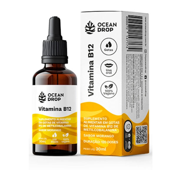 Vitamina B12 Metilcobalamina, 30ml, Ocean Drop