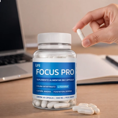 Focus Pro Clareza e Foco, 1000mg, 60 Cápsulas, Microdose Life