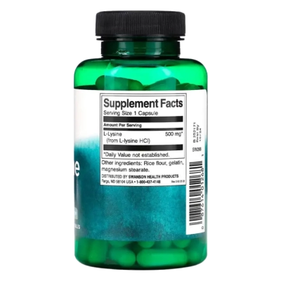 L-Lisina, 500mg, 100 Cápsulas, Swanson