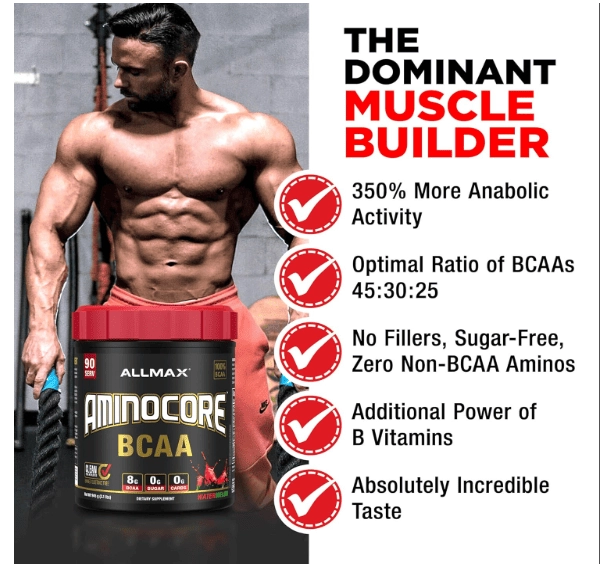 Aminocore BCAA, 315g Sabor Abacaxi e Manga, AllMax
