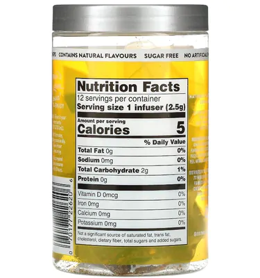 Chá Infusão Fria, Sabor Limão e Gengibre, 12 infusores, 30g Twinings