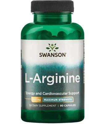 L-Arginina 850mg Maximum Strength, 90 Cápsulas, Swanson