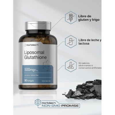 Glutationa Lipossomal 500mg, 90 Cápsulas, Horbaach 