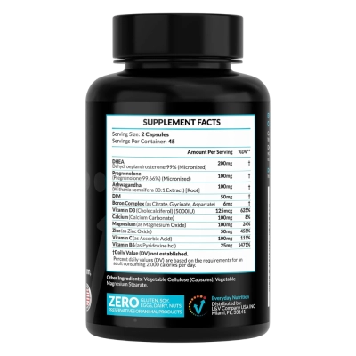 DHEA Complex + Pregnenolone, 90 Cápsulas, Everyday Nutrition