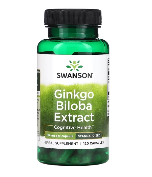 Extrato de Ginkgo Biloba, 60mg, 120 Cápsulas, Swanson