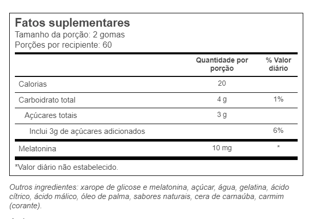 Melatonina 10mg, 120 Gomas Sabor Morango, Nature Made