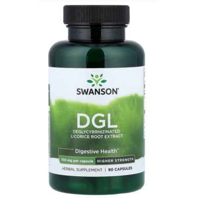 DGL 700mg, Alcaçuz Deglicirrizinado, 90 Cápsulas, Swanson