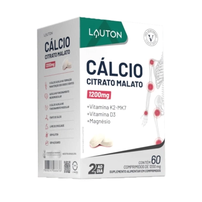 Calcitrax, Cálcio Citrato Malato, 60 Comprimidos, Lauton Nutrition