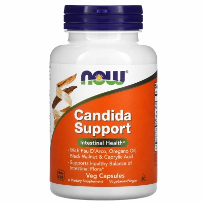 Candida Support, Saúde Intestinal, Cápsulas Opções, Now Candida Support, Saúde Intestinal, Cápsulas Opções, Now
