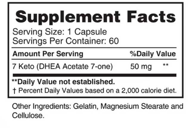 7-Keto 50mg, 60 Cápsulas, Earth´s Creation