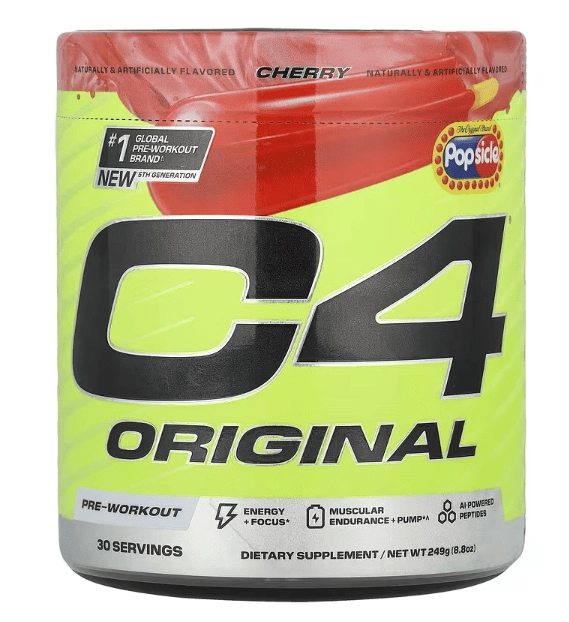 Pré Treino C4 Original, Cherry Popsicle, 249g, Cellucor