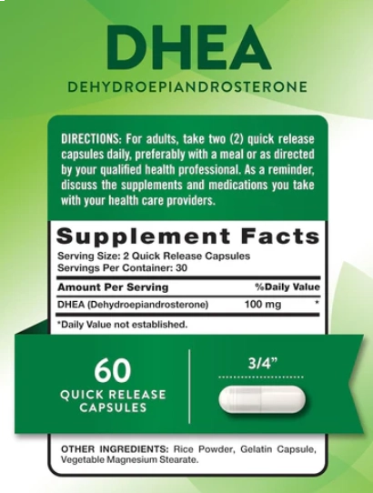 DHEA, 100mg, 60 Cápsulas, Nature's Truth