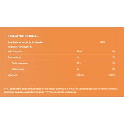 Vitamina C 1000mg Lipossomal, 60 Cápsulas, True Source