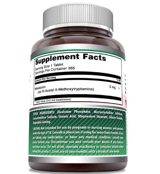 Melatonina 3mg, 365 Comprimidos, Amazing Formulas