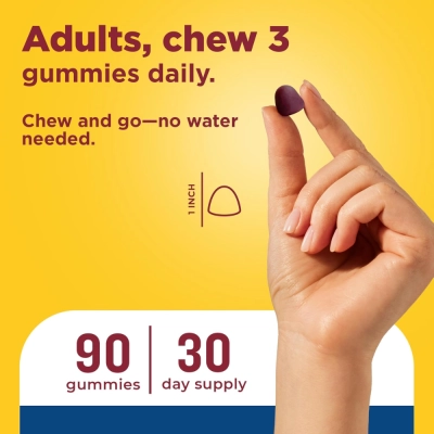 Multivitamínico Avançado Masculino, 90 Gomas Sabor Frutas Vermelhas, Nature Made