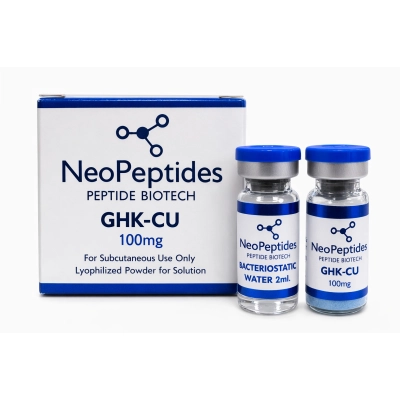 GHK-CU 100mg, Peptídeo de Cobre, com Água Bacteriostática, NeoPeptides 