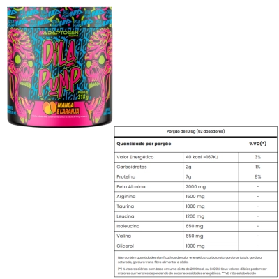 Dila Pump Energy, Sabores, 318G, Adaptogen