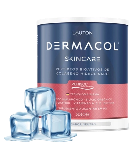 Dermacol Colágeno Hidrolisado Verisol, com Ácido Hialurônico, Sabor Neutro, 330g, Lauton Nutrition