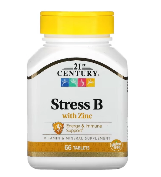 Stress B com Zinco, 66 Comprimidos, 21st Century