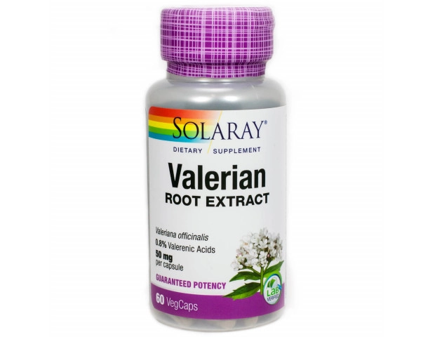 Valeriana, 50mg, 60 cápsulas, Solaray