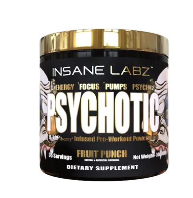 Pré-Treino, Psychotic Gold, Sabor Gummy Candy, 202g, Insane Labz