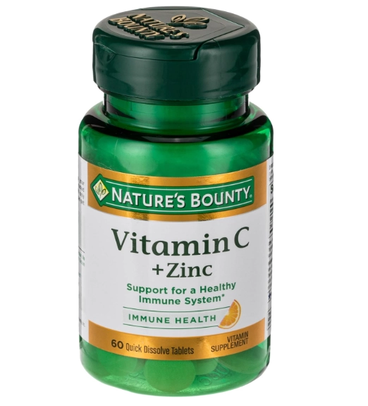 Vitamina C + zinco, 60mg, 60 Capsulas,  Natures Bounty