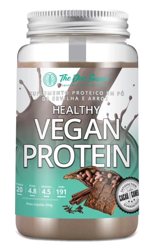 Healthy Vegan Protein, 454g Sabor Cacau & Canela, The One Supps