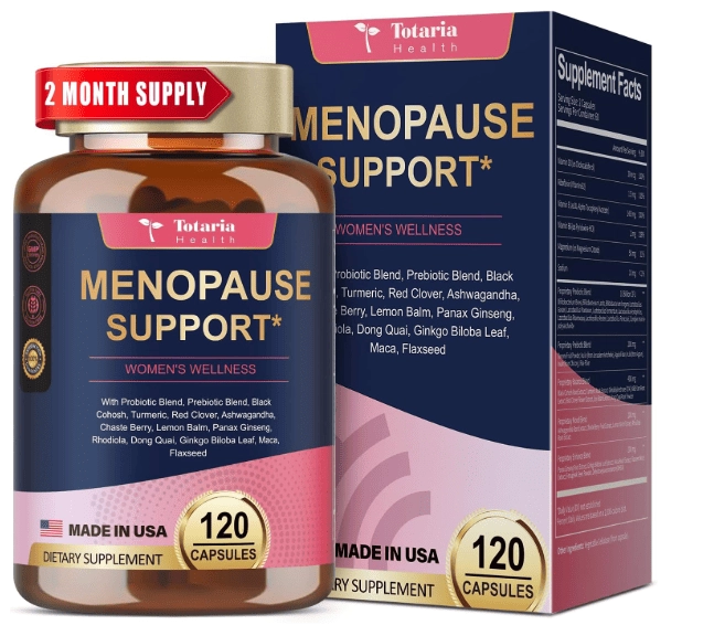 Suplementos para Menopausa 40 em 1, Com probióticos, DIM, Vitex, Dong Quai, Trevo vermelho e Vitaminas, 120 Cápsulas, To