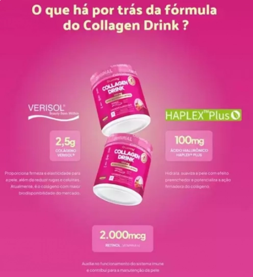 Gummy Collagen Drink, 100mg, Colágeno  Sabor Cranberry com Pitaya, 200g