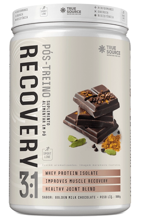 Pós-Treino Recovery Sport Line, 900g Sabor Golden Milk Chocolate, True Source