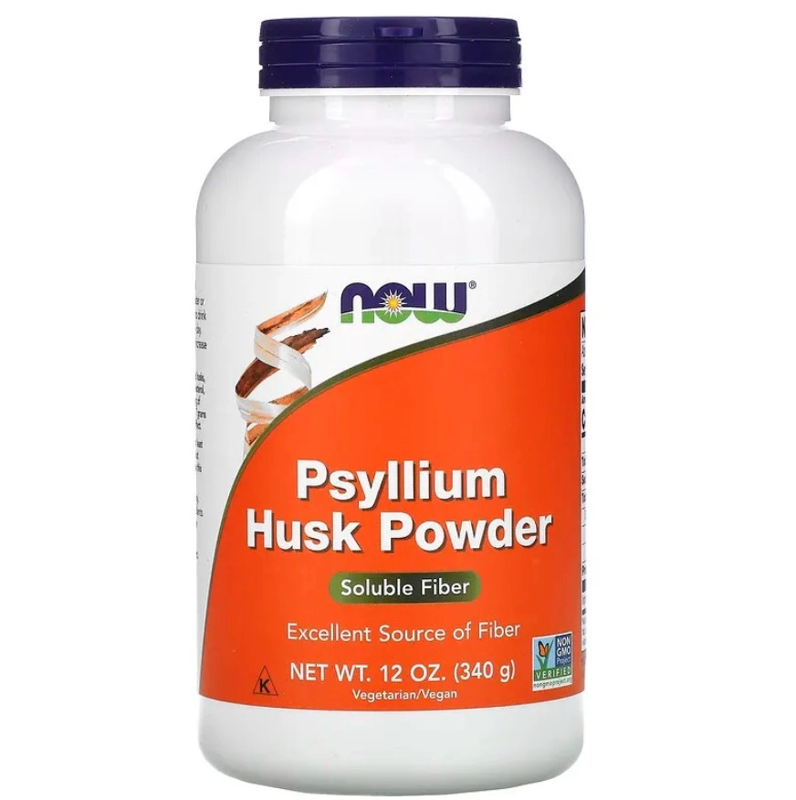 Casca de Psyllium em Pó, 340g, Now