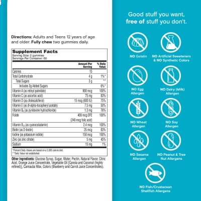 Teen Boy's Essentials, Multi Gummy, 120 Gummies, One A Day