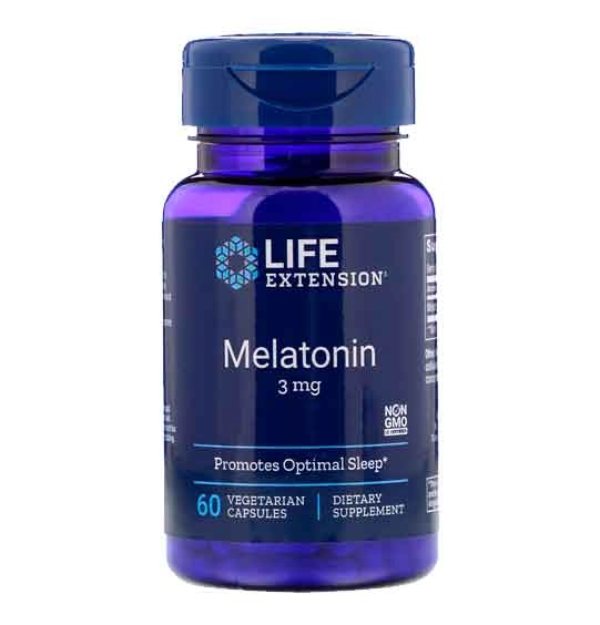 Melatonina, 3mg, 60 cápsulas Life Extension