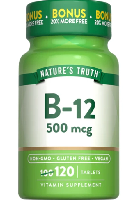 Vitamina B-12 500mcg, 120 comprimidos, Nature's Truth