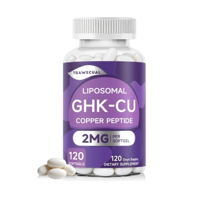 GHK-Cu Copper Peptide, 2mg, 120 Softgel, Trawecual