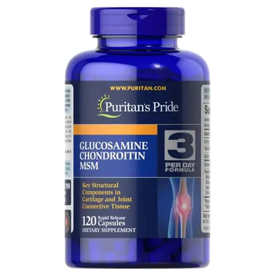 Glucosamina, Condroitina & MSM, 120 Cápsulas Liberação Rápida, Puritan's Pride