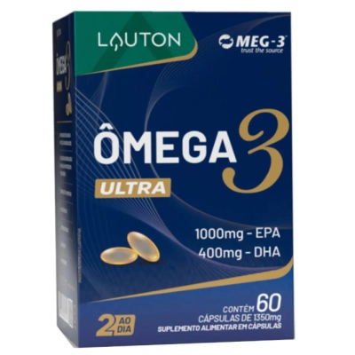 Ômega 3 Ultra EPA 1000mg DHA 400mg, 60 Cápsulas, Lauton Nutrition