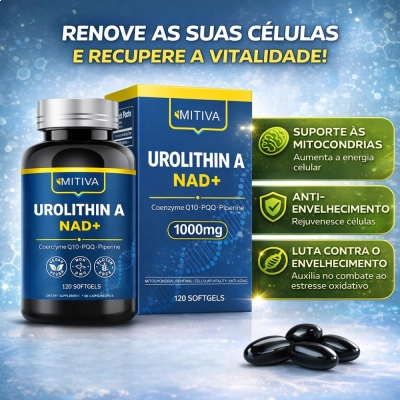 Urolithin A Nad+, 1000mg, 120 Cápsulas, Mitiva