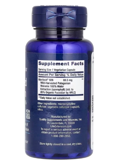 Fucoidan Otimizado com Maritech 926, 60 Cápsulas, Life Extension